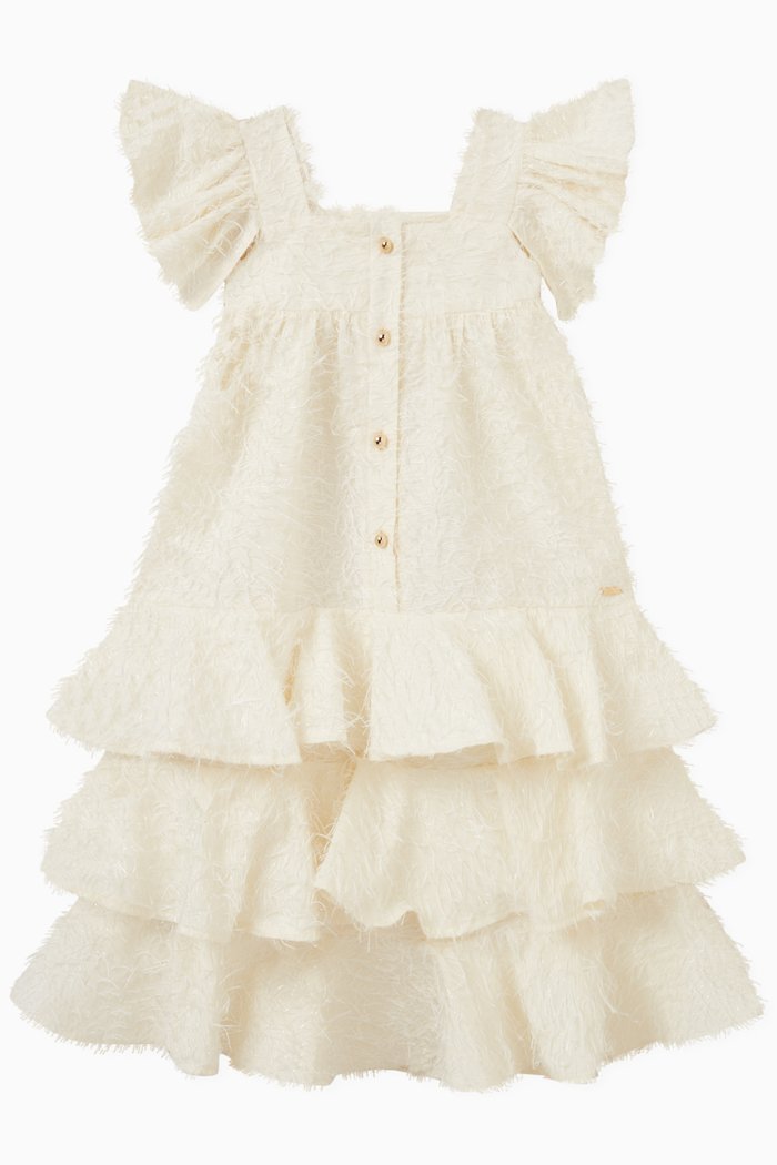 

Ruffled Dress, Neutral