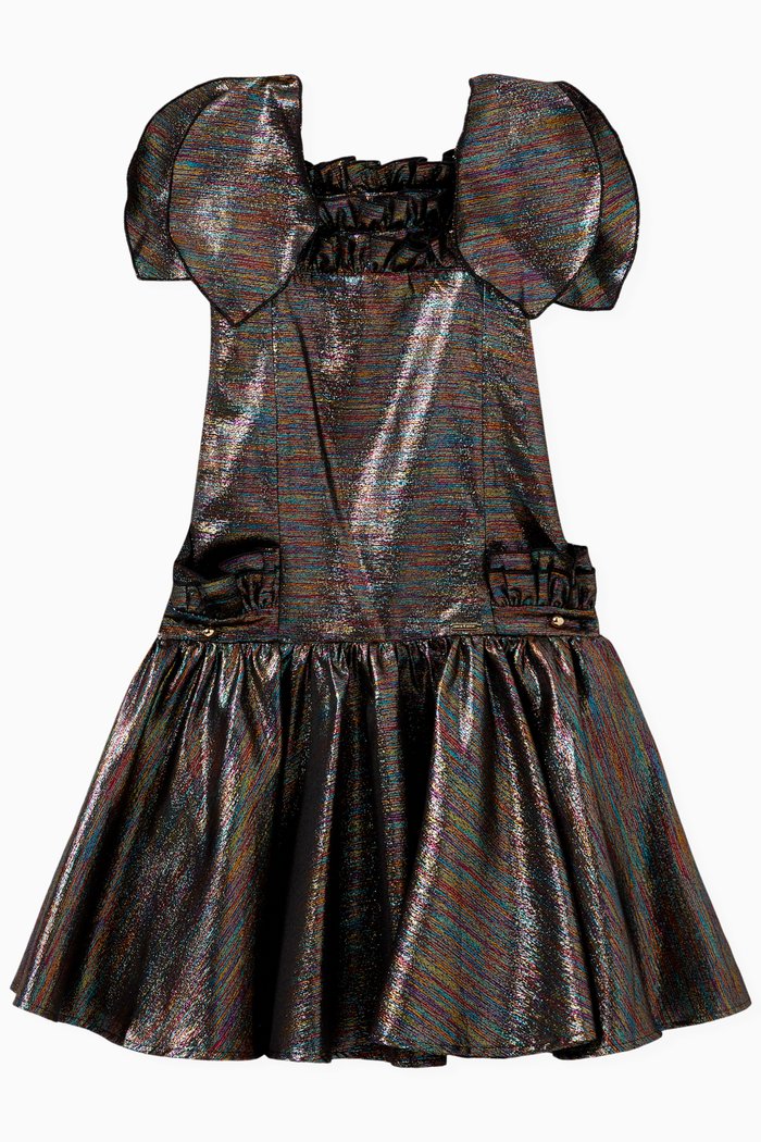 Multi-coloured Frilled Dress, Multicolour