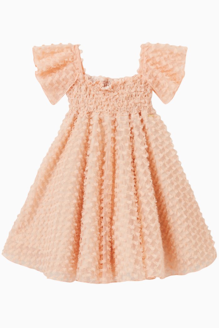 

Ruffled Bow Dress, Orange