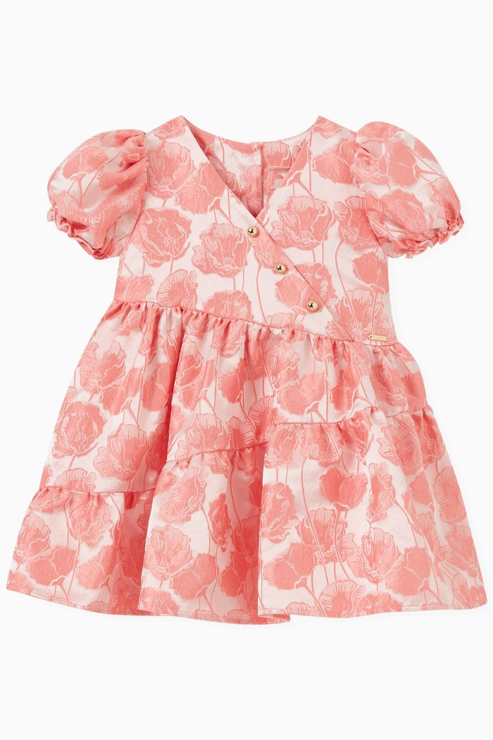 

Ruffled Floral Dress, Orange