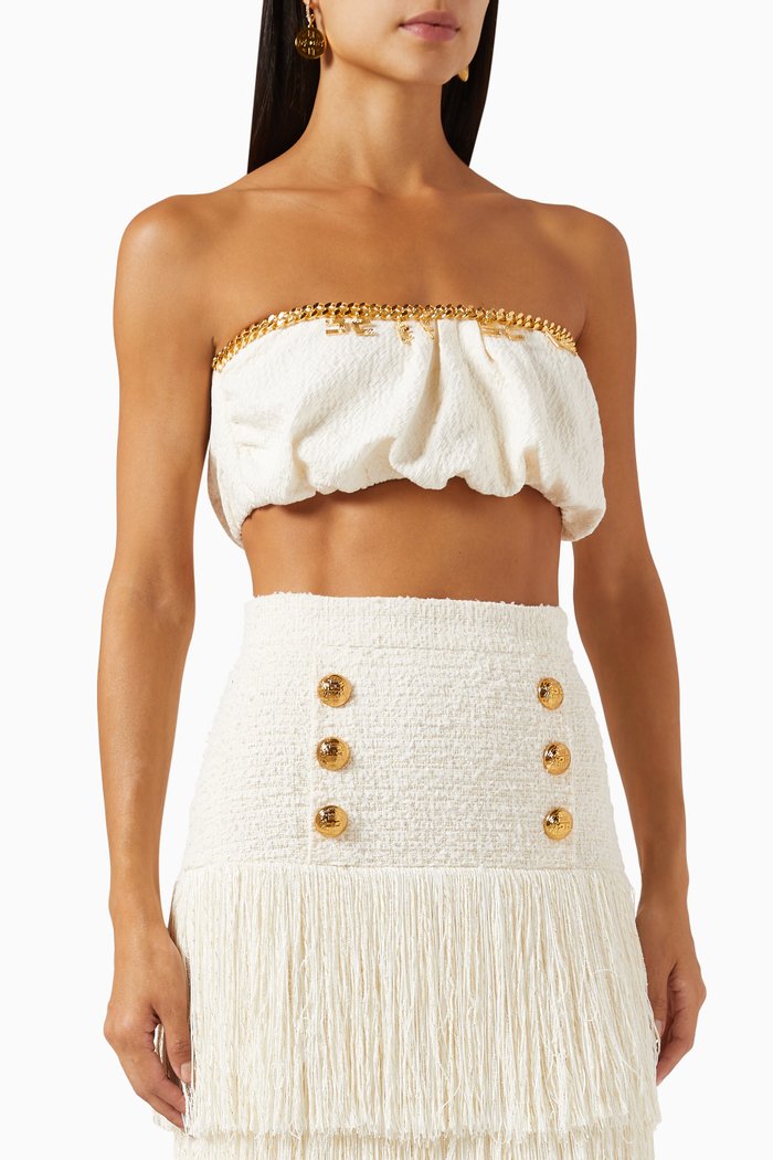 

Charm Balloon Top in Embossed Fabric, Neutral