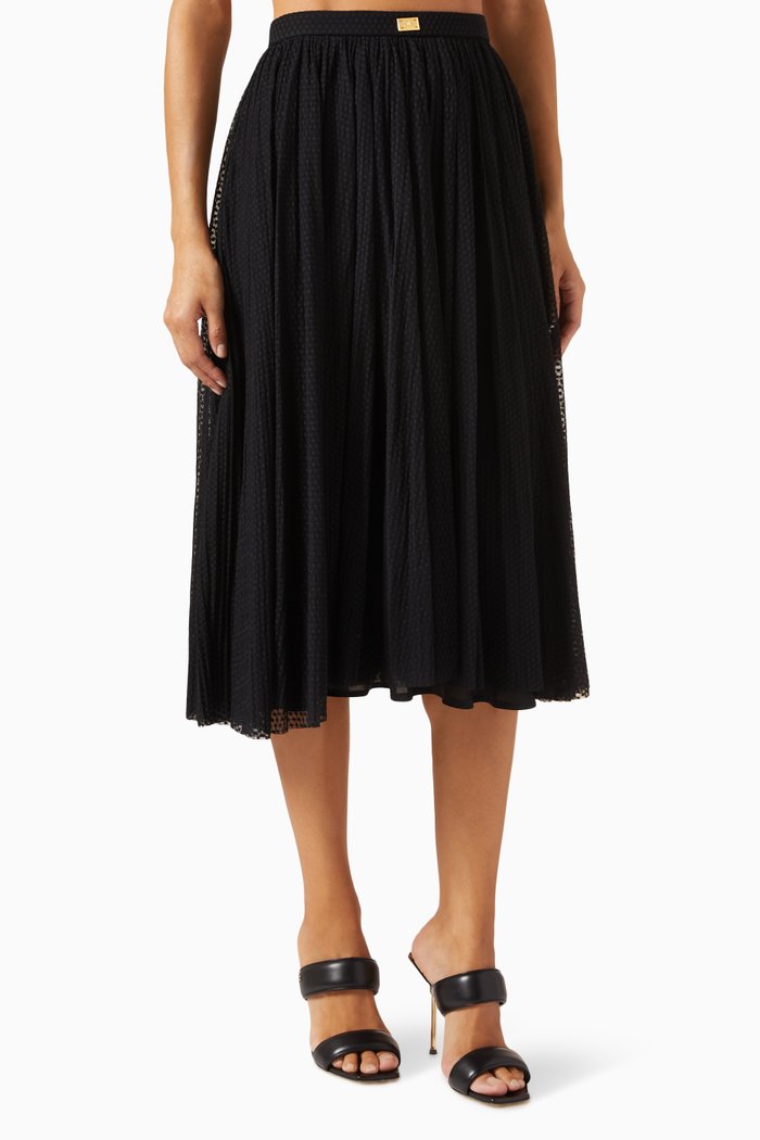 

Midi Skirt in Tulle, Black