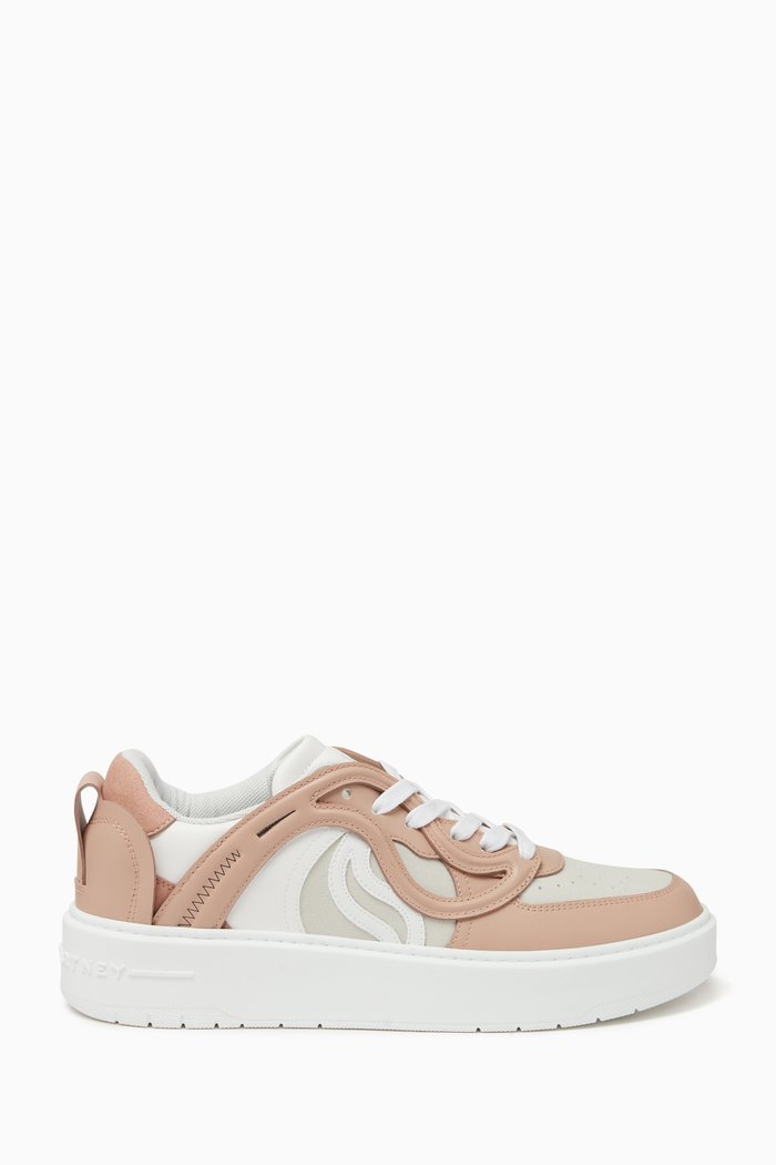 S-Wave Sneakers in Alter Mat Leather & Mesh, Pink