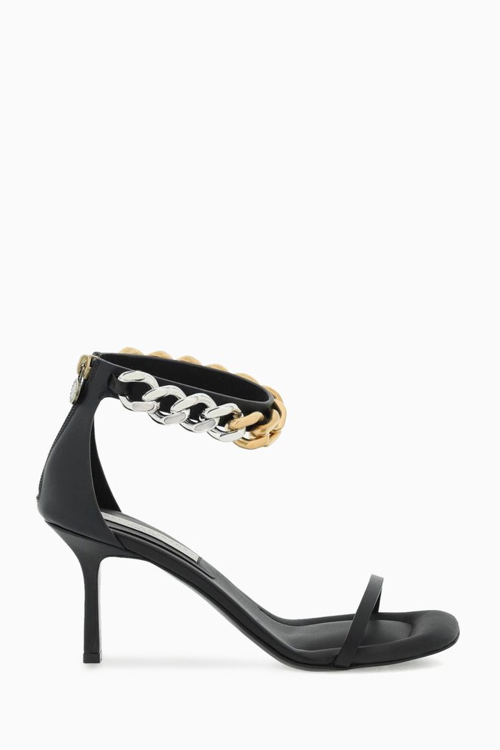 

Falabella 80 Sandals in Eco Leather, Black