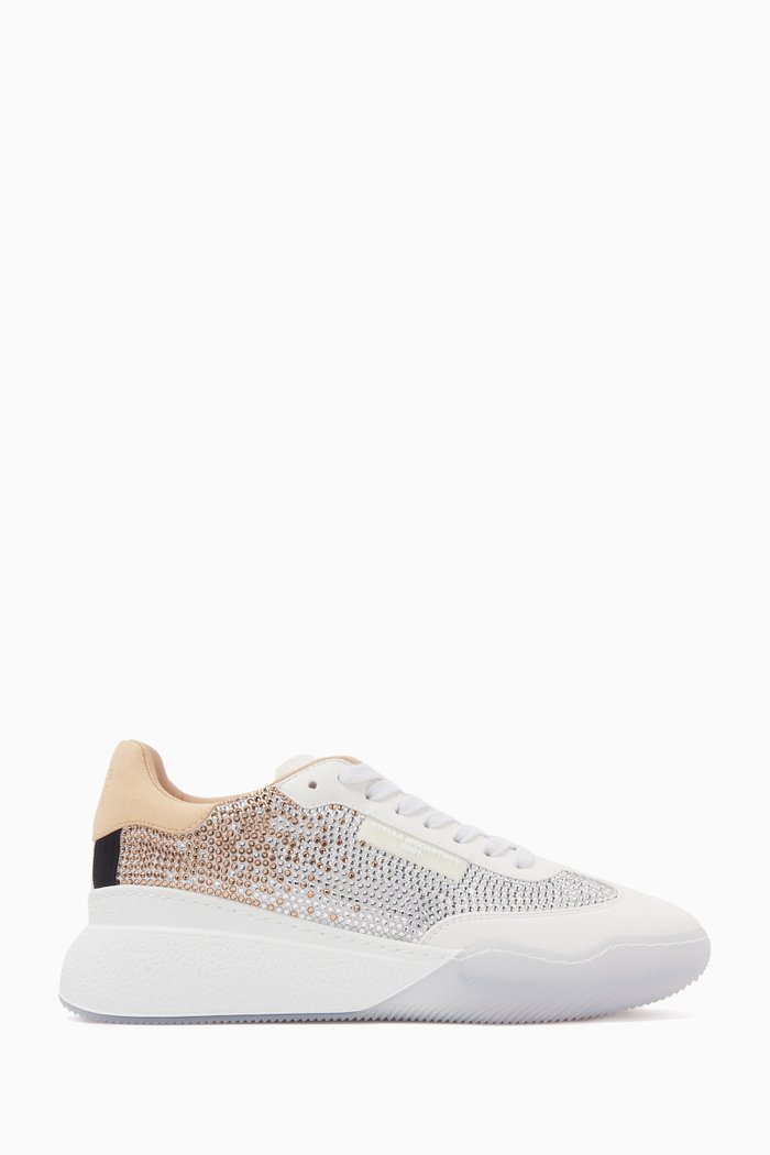 

Loop Low-top Sneakers in Crystal-embellished Satin, Multicolour