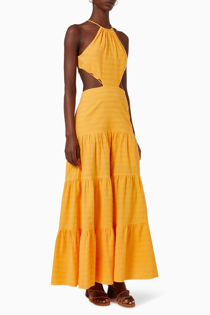 

Willow Maxi Dress in Cotton, Orange