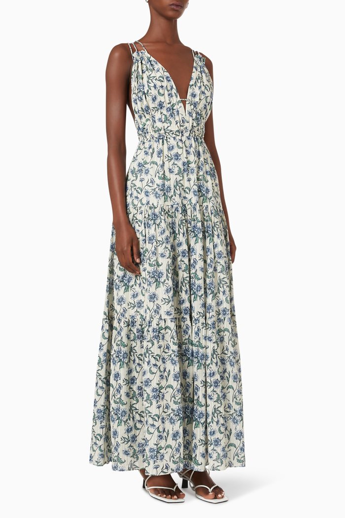 

Isobel Midi Dress in Cotton, Multicolour