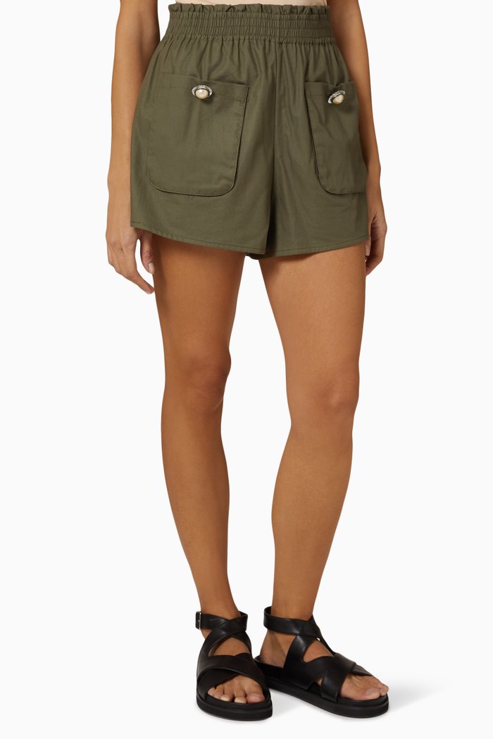 

Marquez Shorts in Cotton Twill, Green
