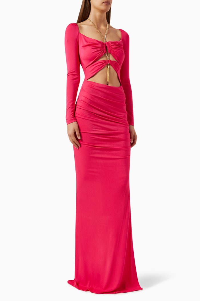 

Red Carpet Chain Dress in Jersey, Pink