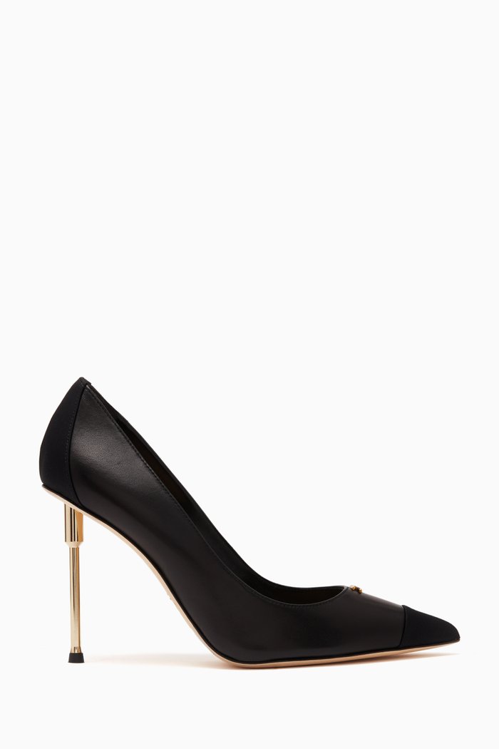 

Logo 100 Pumps in Leather, Black