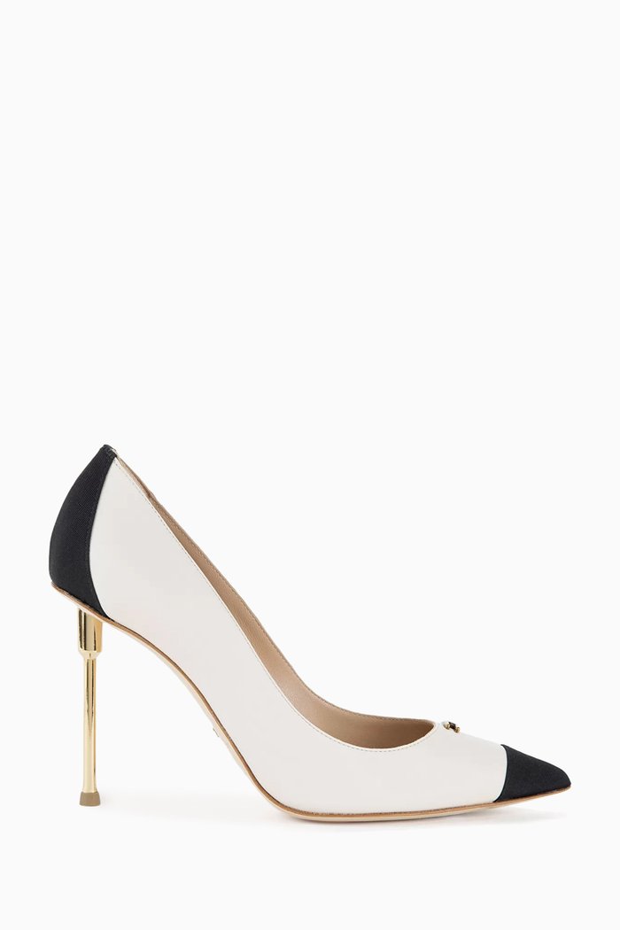 

Logo 100 Pumps in Leather, Neutral