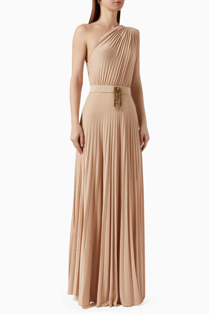 

Red Carpet One-shoulder Gown in Jersey, Neutral