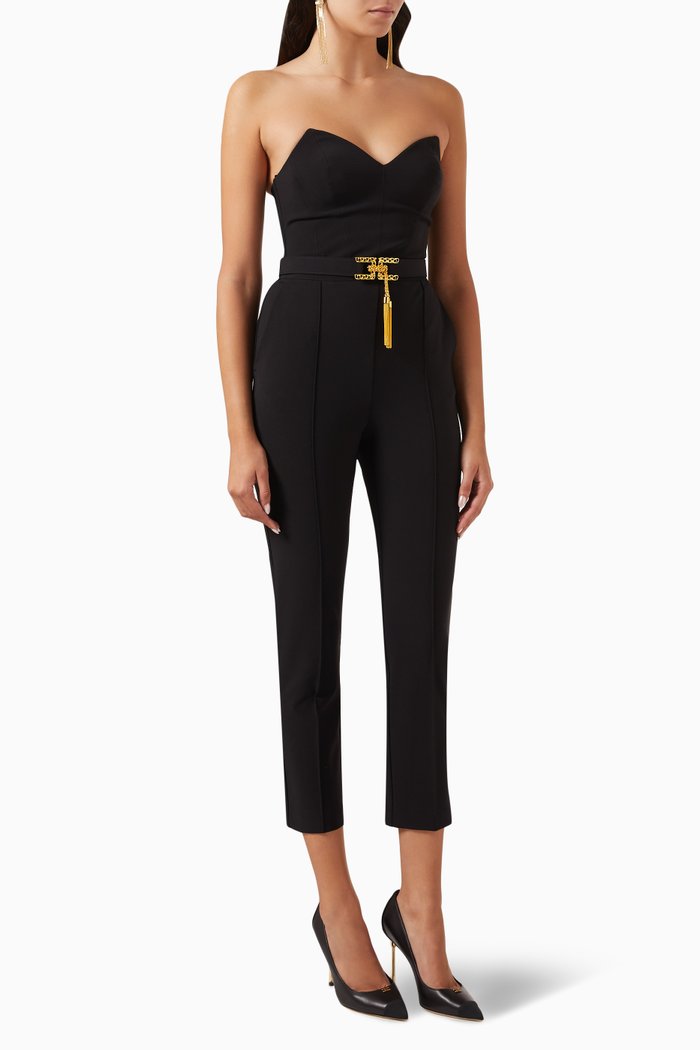 

Bustier Belted Jumpsuit, Black