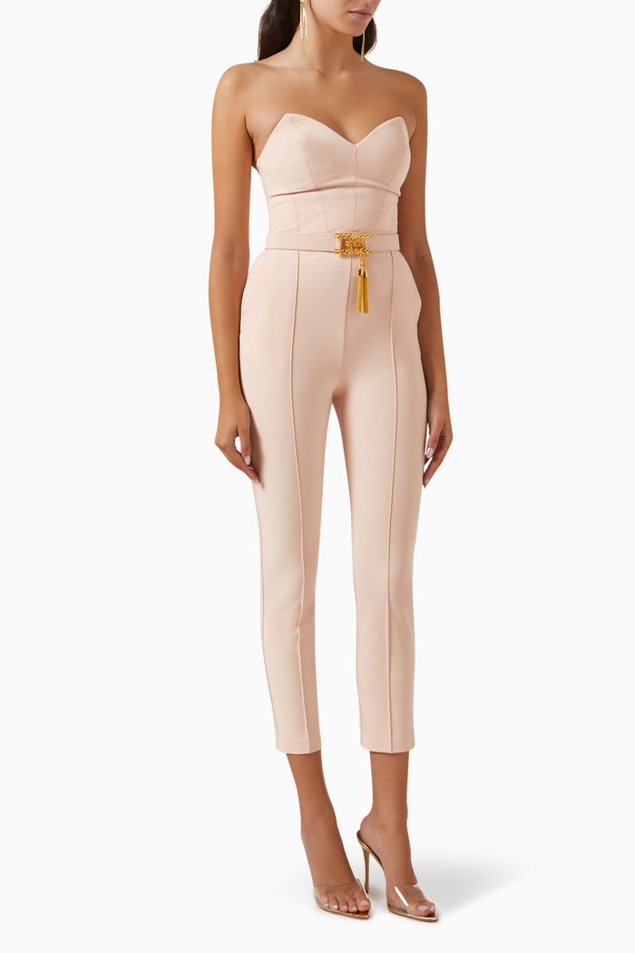 

Bustier Belted Jumpsuit, Pink