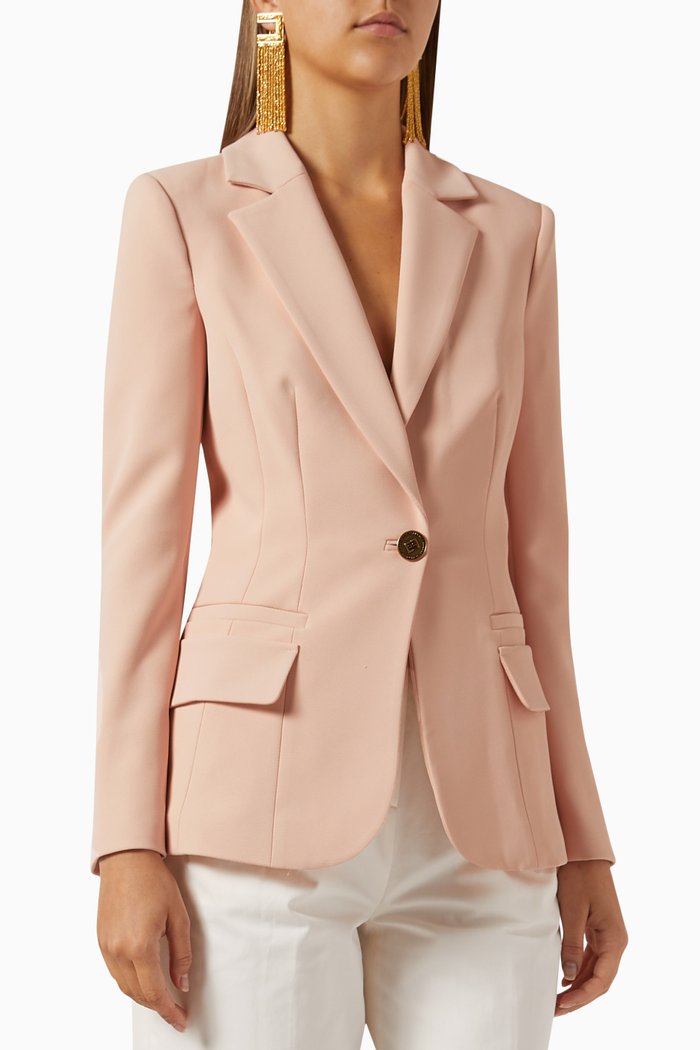 

Blazer in Double-layer Stretch Crepe, Pink