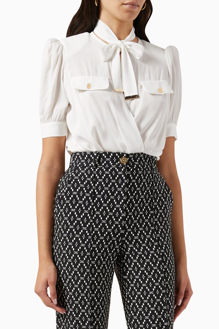 

Shirt Bodysuit in Viscose, White