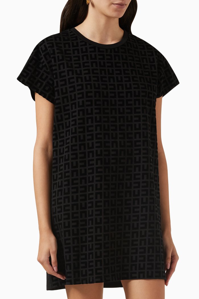 

Logo Maxi T-shirt Dress in Cotton, Black