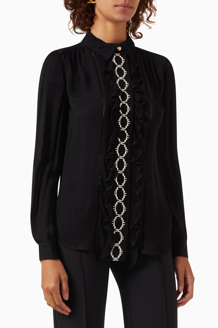 

Diamond Blouse in Georgette, Black