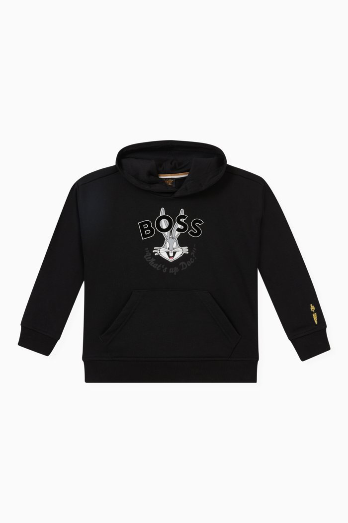 

x Bugs Bunny Hoodie in Cotton Blend, Black