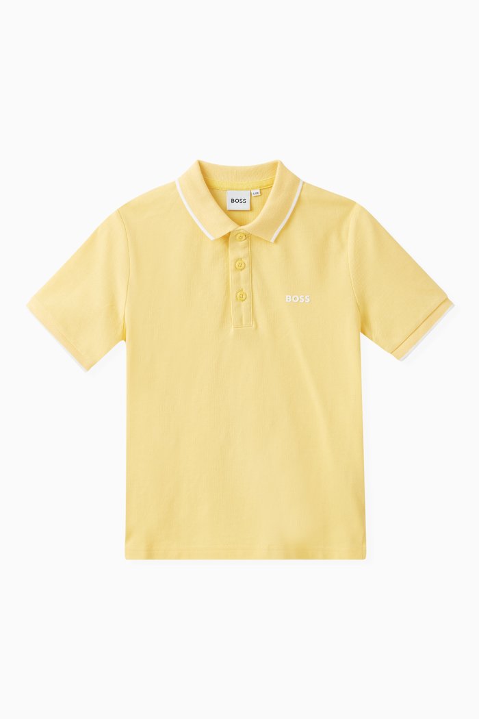 

Logo-print Polo Shirt in Cotton-piqué, Yellow