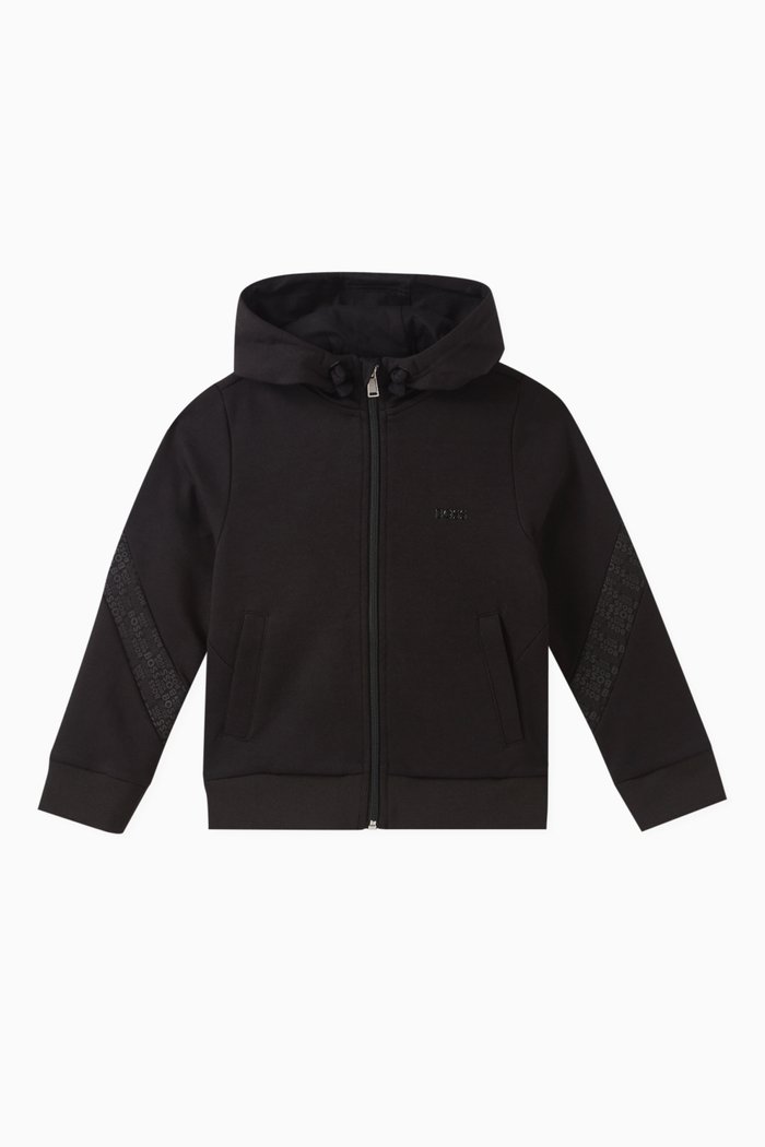 

Logo-badge Hoodie in Cotton-blend, Black