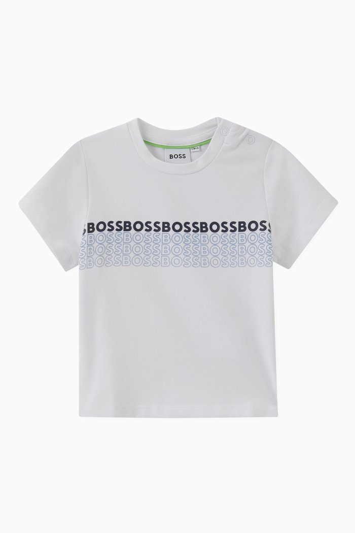 

Logo-print T-shirt in Cotton-blend Jersey, White