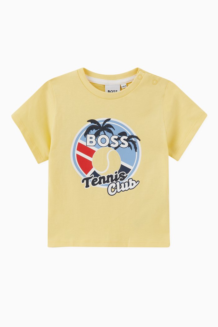 

Graphic Logo-print T-shirt in Cotton-jersey, Yellow