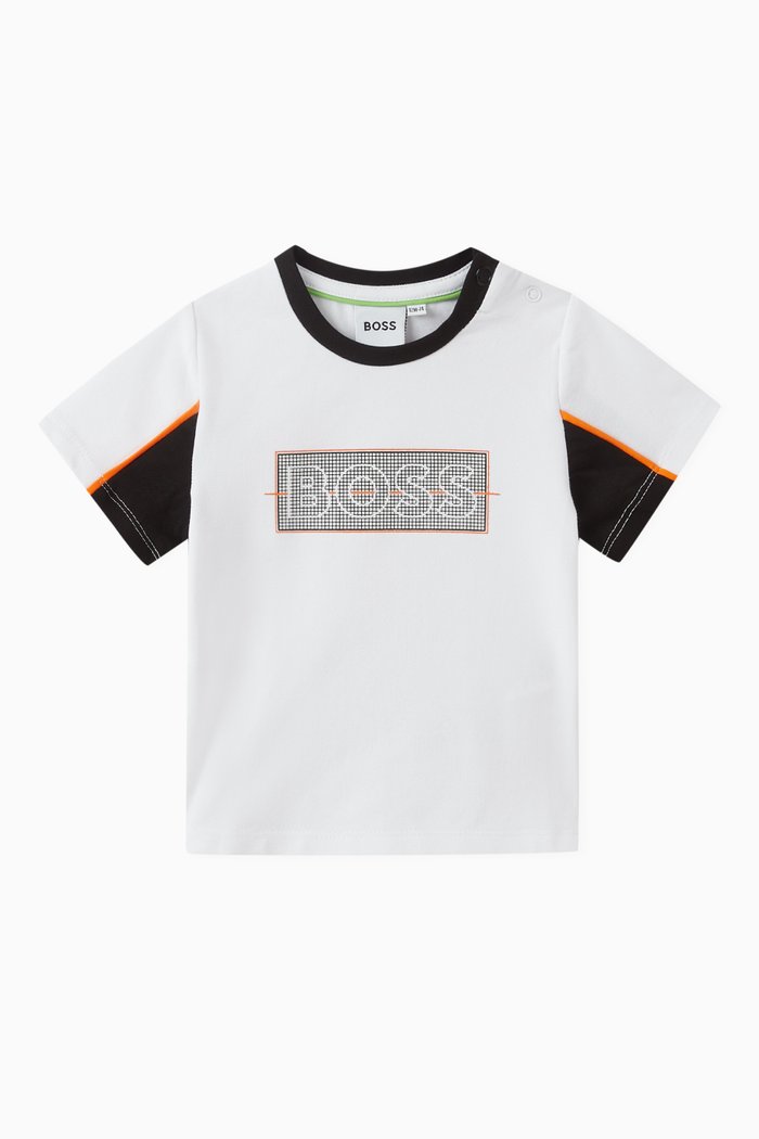 

Graphic Logo Print T-shirt in Cotton Blend, White