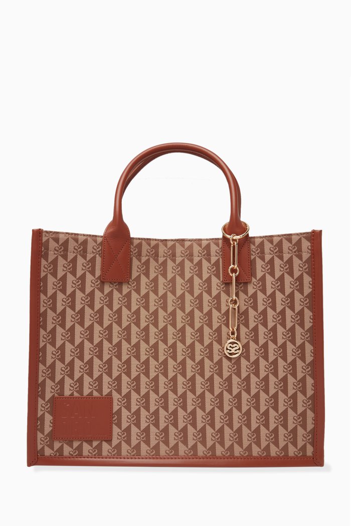 

Kasbah Bag in Logo Jacquard, Brown