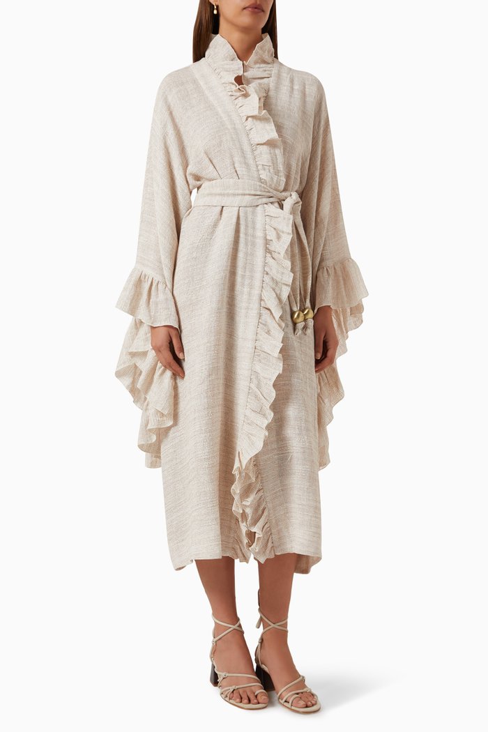 

Anita Long Robe in Organic Gauze, Neutral
