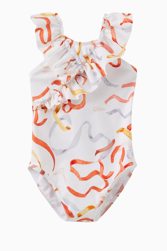 

Ribbon One-piece Swimsuit, Multicolour