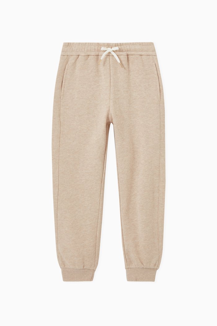 

Plain Jogging Pants in Cotton, Neutral