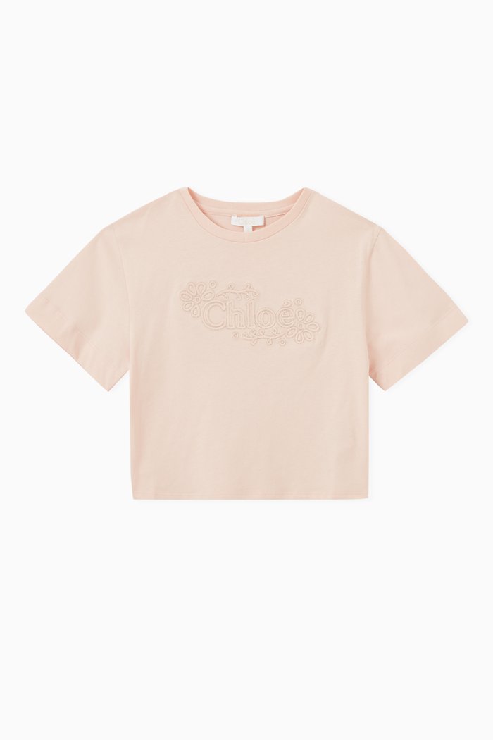 

Logo T-shirt in Cotton, Pink