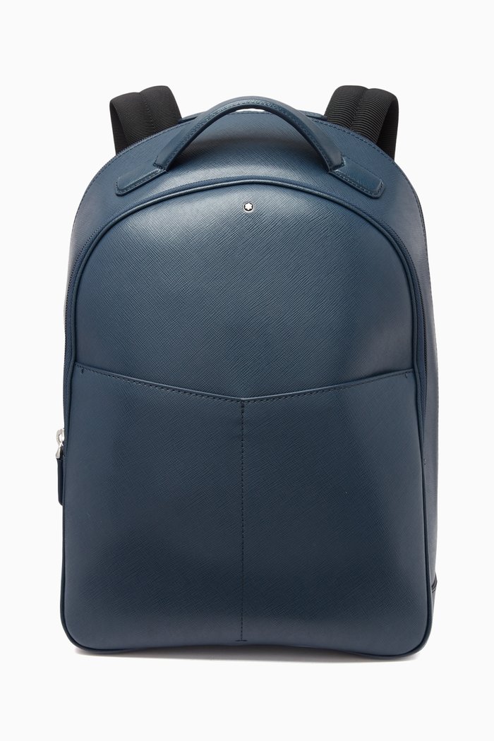 

Sartorial Small Backpack in Calf-leather, Blue