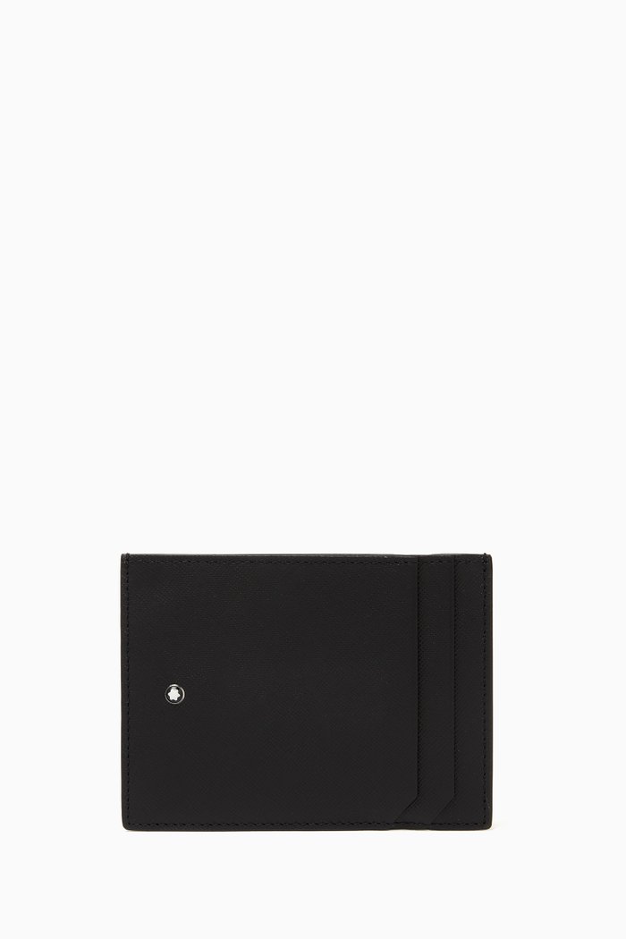 

Sartorial Pocket Card Holder in Saffiano Leather, Black