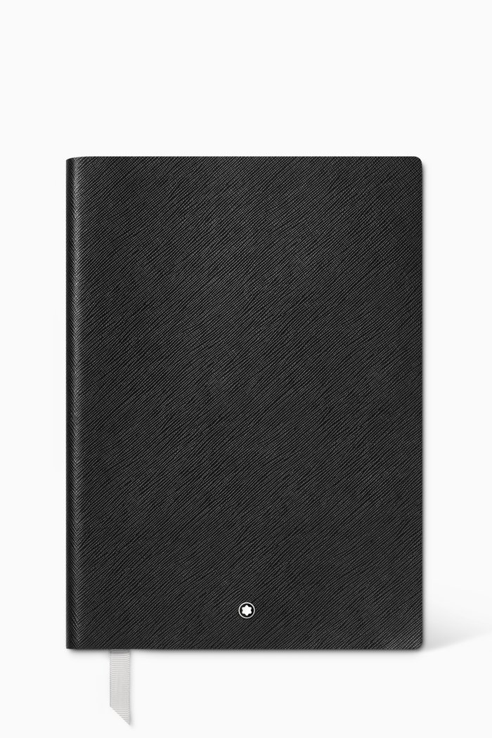 #163 Medium Notebook in Leather, Black