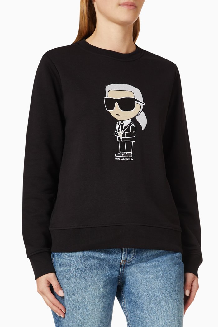 Ikonik 2.0 Sweatshirt in Organic Cotton Blend, Black