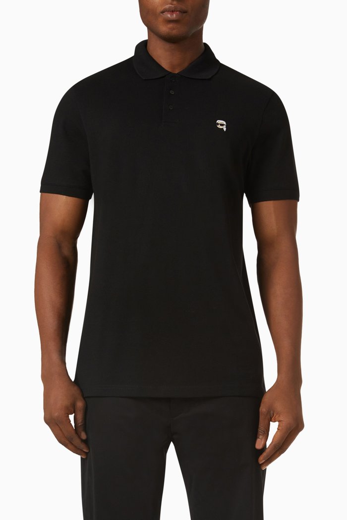 Ikonic 2.0 Polo Shirt in Organic Cotton, Black