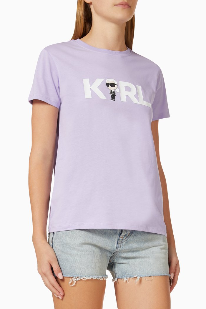 

Ikonik 2.0 Karl T-shirt in Cotton Jersey, Purple