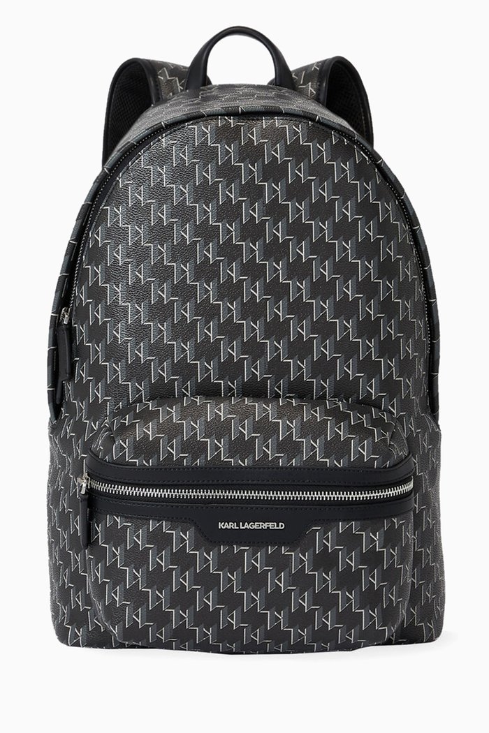 K/Monogram Klassic Backpack in Faux Leather, Black