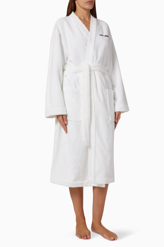 

Ikonik 2.0 Bathrobe in Organic-cotton Terry, White