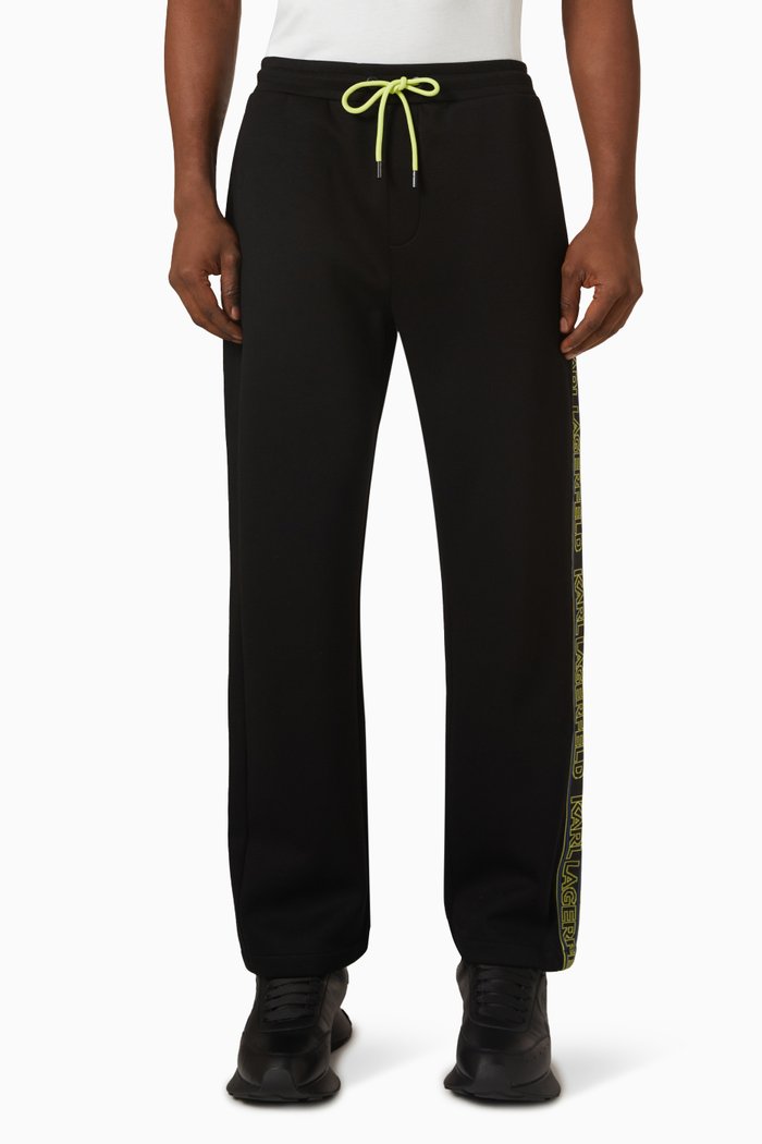 

Logo Tape Sweatpants in Fleece, Black