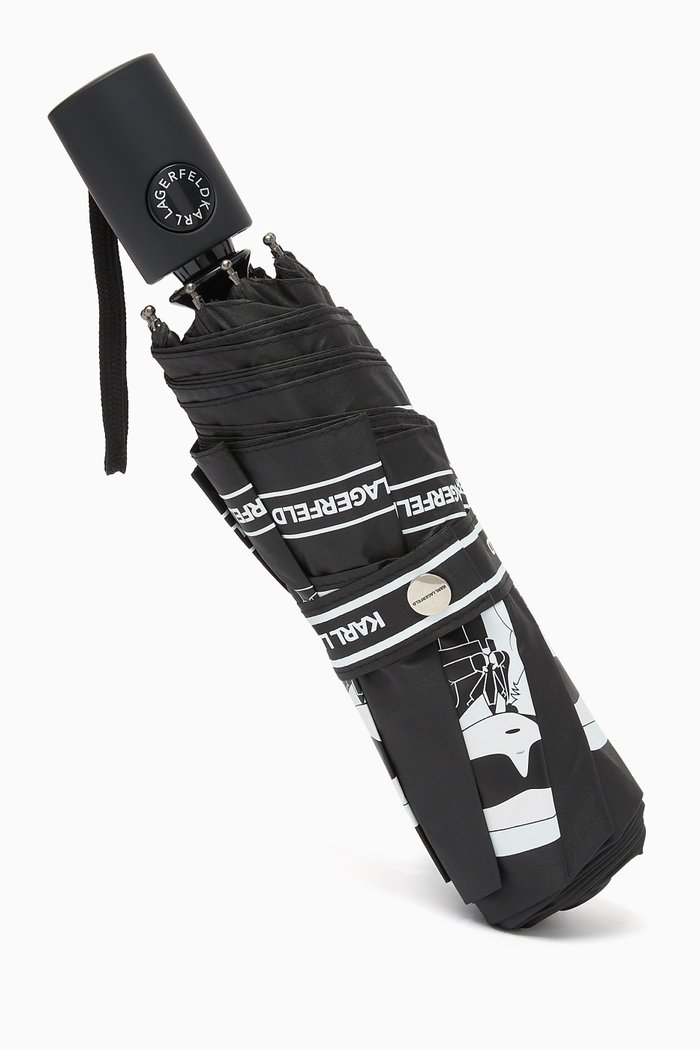 

K/Ikonik 2.0 Umbrella in Recycled Fabric, Black