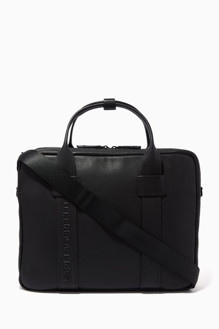 

K/Shade Briefcase in Leather, Black
