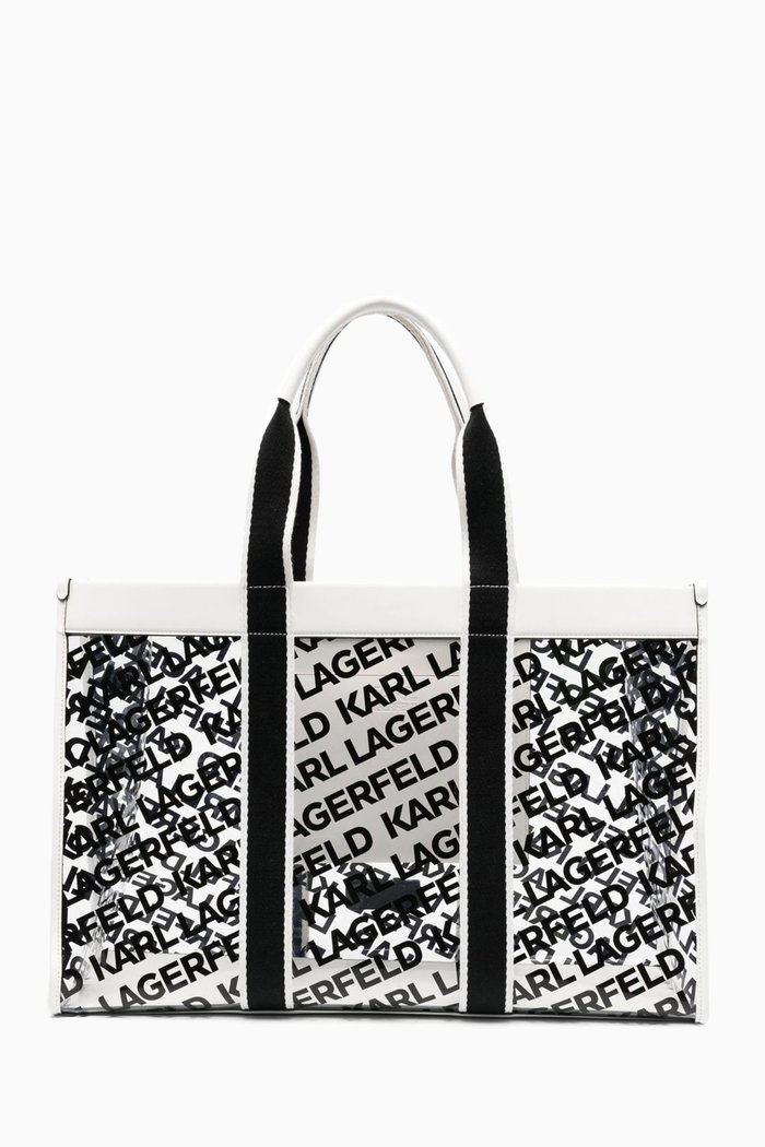 

K/Logo Beach Tote in TPU, Black
