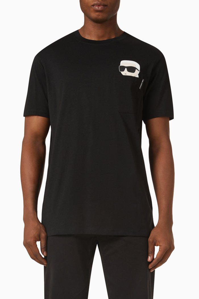 

Ikonik 2.0 Pocket T-shirt in Cotton Jersey, Black