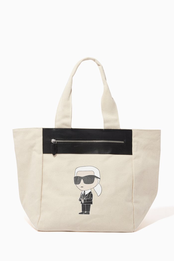 

K/Ikonik 2.0 Karl Shopper in Cotton Canvas, Neutral