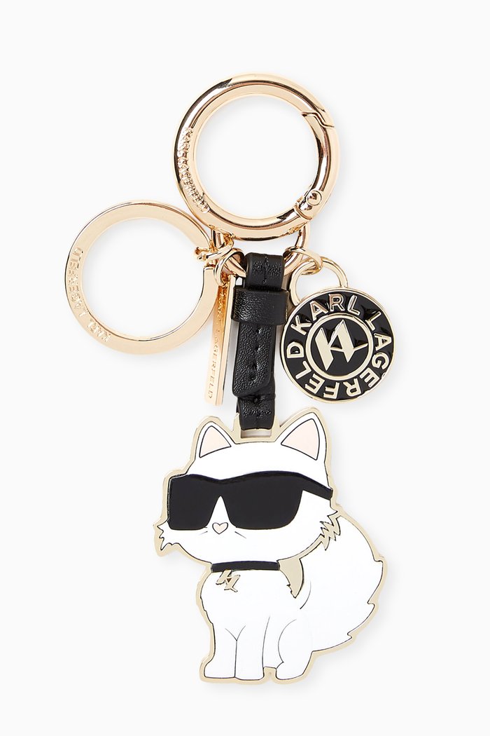 

K/Ikonik 2.0 Choupette Charm Keychain, Gold