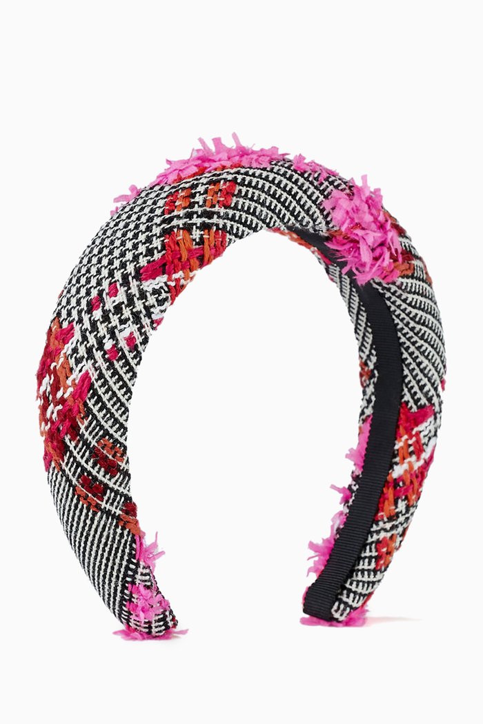 

K/Signature Headband in Bouclé, Multicolour