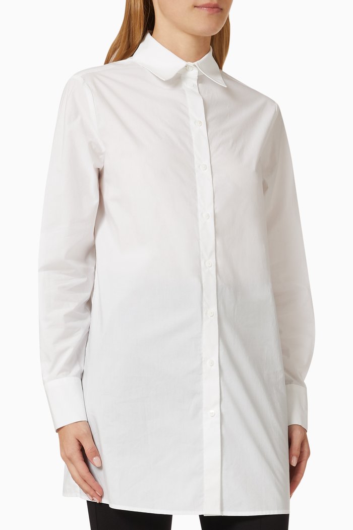 

Back Slit Tunic Shirt, White